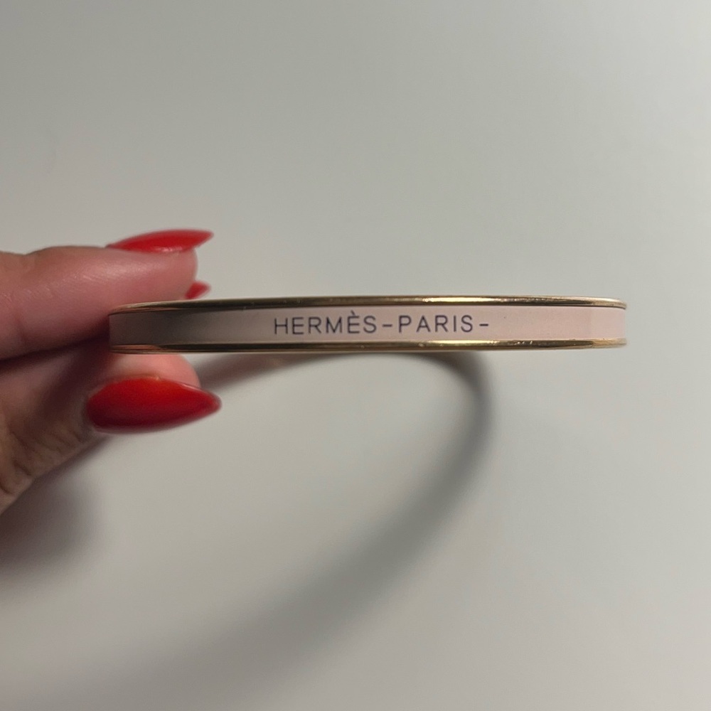 Pink and Gold Hermes Bangle - Picture 2 of 6